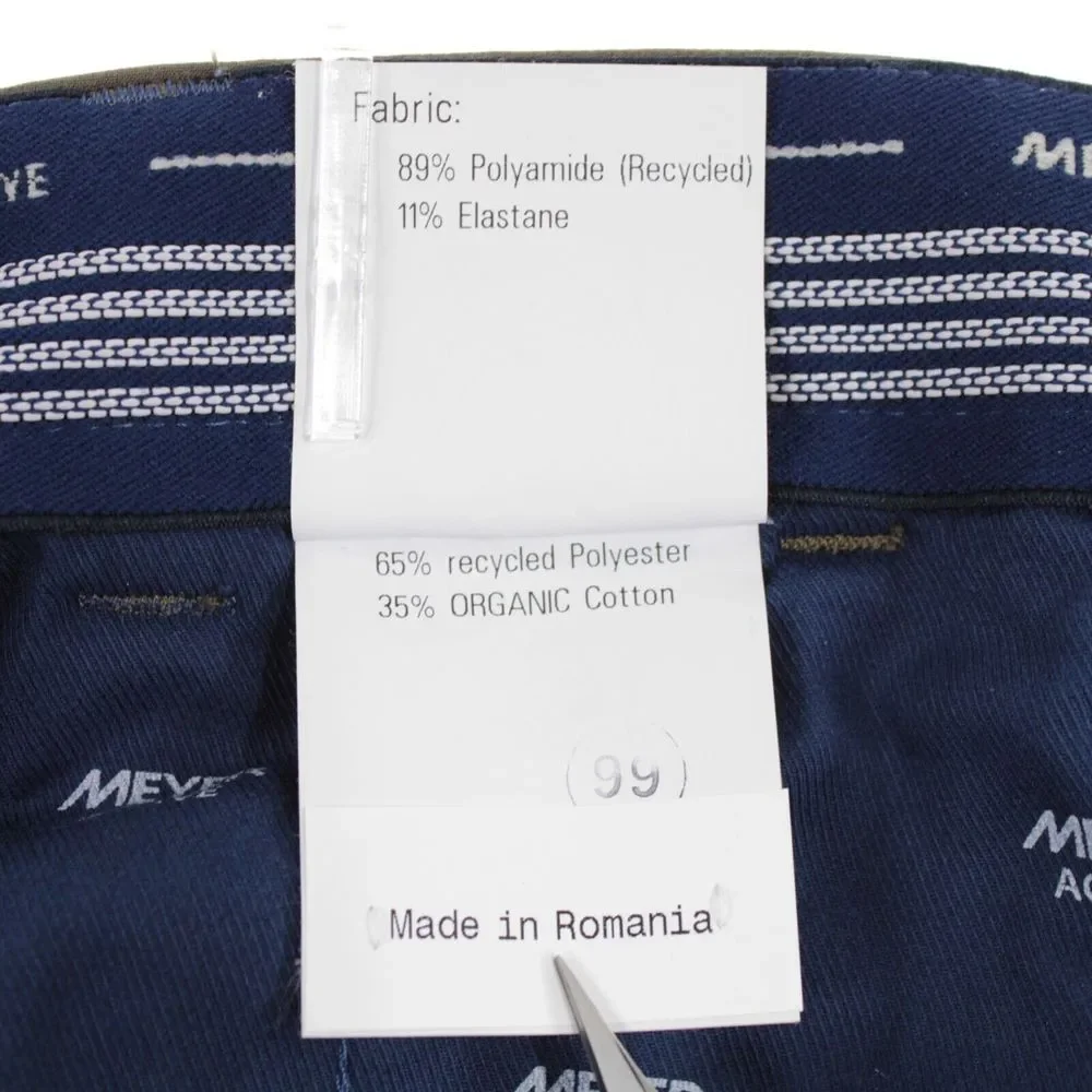 Meyer NWT Chinos / Casual Pants Size 50 34 US Solid Brownish Green Cotton Blend - Picture 7 of 11